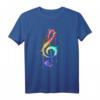 Bunter Violinschlüssel Notenschlüssel für Musikliebhaber - Farbenfrohes T-Shirt für Musiker, Konzerte & Partys