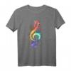 Bunter Violinschlüssel Notenschlüssel für Musikliebhaber - Farbenfrohes T-Shirt für Musiker, Konzerte & Partys