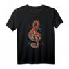 Notenschlüssel T-Shirt für Musiker & Musikliebhaber – Geschenkidee für Weihnachten, Geburtstag & Halloween