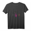 Damen Jazz Musikinstrument Saxophonist Musik Herzschlag T-Shirt mit V-Ausschnitt – Perfekt für Saxophonspielerinnen und Jazzmusik-Fans