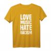 Love Music Hate Racism T-Shirt – Politisches Statement gegen Rassismus & Rechtsruck, Perfekt für Demos, Festivals & Proteste