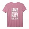 Love Music Hate Racism T-Shirt – Politisches Statement gegen Rassismus & Rechtsruck, Perfekt für Demos, Festivals & Proteste