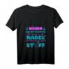Damen Ich hänge an der Nadel - Lustiges Nähen T-Shirt mit V-Ausschnitt, perfektes Geschenk für Näherinnen, Schneiderinnen & Strickerinnen
