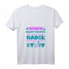Damen Ich hänge an der Nadel - Lustiges Nähen T-Shirt mit V-Ausschnitt, perfektes Geschenk für Näherinnen, Schneiderinnen & Strickerinnen