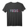 Focus – Optische Illusion Trippy Motivations T-Shirt mit Spruch für Konzentration, Motivation & Erfolg