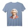 Jean Jacques Rousseau Origami T-Shirt – Klassisch geschnitten, doppelt genähter Saum, ideales Geschenk für Philosophie- und Literaturfans