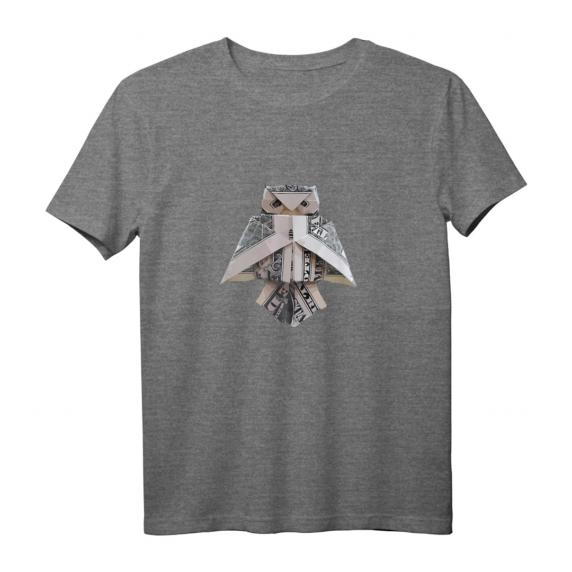 Origami Eule aus einer Dollarnote T-Shirt – Stylisches Design für Männer und Frauen, perfekte Alltags- und Geschenkidee