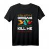 HapKitten Origami T-Shirt mit Falter Motiv – Lustiges Origami Design für Bastler und Origami-Fans
