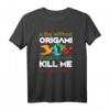 HapKitten Origami T-Shirt mit Falter Motiv – Lustiges Origami Design für Bastler und Origami-Fans