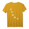 Origami Kraniche Vogel T-Shirt mit geometrischem Linienmuster – Minimalistische Streetwear für Schule, Uni & Arbeit