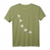 Origami Kraniche Vogel T-Shirt mit geometrischem Linienmuster – Minimalistische Streetwear für Schule, Uni & Arbeit