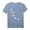 Origami Kraniche Vogel T-Shirt mit geometrischem Linienmuster – Minimalistische Streetwear für Schule, Uni & Arbeit