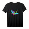 Buntes Origami Kranich Faltkunst Geschenk - Kreatives Origami Motiv T-Shirt für Bastler, Japan-Fans & Origami-Liebhaber