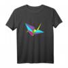 Buntes Origami Kranich Faltkunst Geschenk - Kreatives Origami Motiv T-Shirt für Bastler, Japan-Fans & Origami-Liebhaber