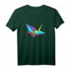 Buntes Origami Kranich Faltkunst Geschenk - Kreatives Origami Motiv T-Shirt für Bastler, Japan-Fans & Origami-Liebhaber