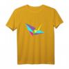 Buntes Origami Kranich Faltkunst Geschenk - Kreatives Origami Motiv T-Shirt für Bastler, Japan-Fans & Origami-Liebhaber