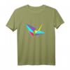 Buntes Origami Kranich Faltkunst Geschenk - Kreatives Origami Motiv T-Shirt für Bastler, Japan-Fans & Origami-Liebhaber