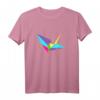 Buntes Origami Kranich Faltkunst Geschenk - Kreatives Origami Motiv T-Shirt für Bastler, Japan-Fans & Origami-Liebhaber