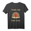 Thank God for Punk Rock Motiv T-Shirt – Trendiges Punk Rock Design für Fans, Party & Konzerte, Geschenkidee für Punk Liebhaber