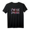 Punk Rock T-Shirt mit UK Fahne - Vintage Festival Musik Shirt für Fans der 70er & 80er Jahre, Britische Pop-Fans, Herren, Damen & Kinder