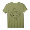 HapKitten Sandmann Design Kopf Schwarzes Outline T-Shirt – Nostalgie & Kindheitshelden Geschenk