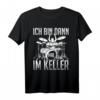 Ich bin dann mal im Keller - Schlagzeug Musiker Schlagzeuger T-Shirt für Drummer und Schlagzeugfans, perfekte Geschenkidee zu Geburtstagen und Weihnachten