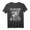 Ich bin dann mal im Keller - Schlagzeug Musiker Schlagzeuger T-Shirt für Drummer und Schlagzeugfans, perfekte Geschenkidee zu Geburtstagen und Weihnachten