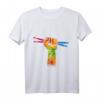 Bunte Schlagzeuger Faust Drumsticks T-Shirt – Das perfekte Geschenk für Drummer, Musiker & Musikliebhaber zu Geburtstag & Weihnachten