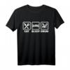 Schlagzeug T-Shirt - Eat Sleep Trommeln für Musiker, Drummer & Bandmitglieder, Klassisch geschnitten
