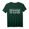 Schlagzeug T-Shirt - Eat Sleep Trommeln für Musiker, Drummer & Bandmitglieder, Klassisch geschnitten