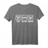 Schlagzeug T-Shirt - Eat Sleep Trommeln für Musiker, Drummer & Bandmitglieder, Klassisch geschnitten