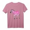 Schönes Rosa Zebra Freches Kunst Langarmshirt – Unisex Tiermotiv T-Shirt für Tier- und Safari-Liebhaber, ideal als Geschenk für Kinder, Jugendliche und Erwachsene
