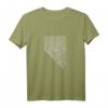 Nevada - Unbekannte Elevations Kartenkunst T-Shirt im Retro & Synthwave Stil – Minimalistische Datenvisualisierung & Souvenir