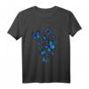 Blauer Schmetterling Kunst Garten Langarmshirt – Schöne Motive, langlebig, doppelt genähter Saum