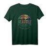 Seattle Washington Skyline Grunge Kunst T-Shirt – Souvenir & Erinnerung an Ihren Familienurlaub im Pazifischen Nordwesten