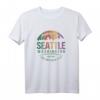 Seattle Washington Skyline Grunge Kunst T-Shirt – Souvenir & Erinnerung an Ihren Familienurlaub im Pazifischen Nordwesten
