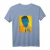 Albert Camus Portrait Gemälde T-Shirt - Buntes Popart Design, Perfekt als Geschenk für Kunst- und Literaturfans, Bücherwürmer & Philosophie-Liebhaber