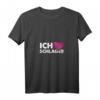 Damen Ich Liebe Schlager Popmusik Party Melodie Musikstil T-Shirt mit V-Ausschnitt – Perfektes Geschenk für Schlager- und Popmusikfans zu Weihnachten & Geburtstag