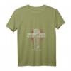 Damen T-Shirt mit Psalm 'Ich werde den Lobpreis des Herrn' - Klassisch geschnitten, V-Ausschnitt, leichtes religiöses Design