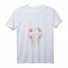 Damen T-Shirt mit Psalm 'Ich werde den Lobpreis des Herrn' - Klassisch geschnitten, V-Ausschnitt, leichtes religiöses Design