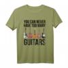 Lustiges Gitarre T-Shirt 'Never Too Many Guitars' – Perfektes Geschenk für Gitarristen, Musiker & Gitarrenschüler