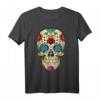 Tag der toten Blume Zuckerschädel T-Shirt – Buntes Kawaii Design für Día de Los Muertos und Halloween, Perfekt für Kinder und Erwachsene