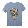 Tag der toten Blume Zuckerschädel T-Shirt – Buntes Kawaii Design für Día de Los Muertos und Halloween, Perfekt für Kinder und Erwachsene