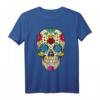Tag der toten Blume Zuckerschädel T-Shirt – Buntes Kawaii Design für Día de Los Muertos und Halloween, Perfekt für Kinder und Erwachsene