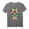 Tag der toten Blume Zuckerschädel T-Shirt – Buntes Kawaii Design für Día de Los Muertos und Halloween, Perfekt für Kinder und Erwachsene