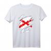 Burgunderrotes Kreuz T-Shirt mit spanischer Flagge und Wildleder-Design – Kulturelle Mode mit Geschichte Spaniens