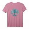 Kosmisch bunter Lebensbaum Spirituelles Yoga T-Shirt – Fördert Liebe & Frieden, perfektes Geschenk für Yoga & Achtsamkeit