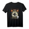 Damen Yes I Can Drive A Stick Hexen T-Shirt – Lustiges Halloween Kostüm mit Fledermäusen, Kürbissen & Geist, Perfekt für Trick or Treat & Partys