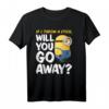 HapKitten T-Shirt mit Spruch 'If I Throw A Stick Will You Go Away' – Lustiges Minions Design für den besonderen Tag