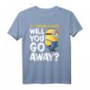 HapKitten T-Shirt mit Spruch 'If I Throw A Stick Will You Go Away' – Lustiges Minions Design für den besonderen Tag